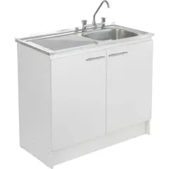KHOR - Kit mueble lavaplatos 100 cm izquierdo con rebalse