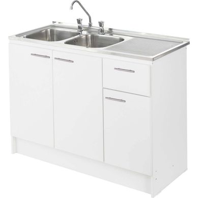 kit mueble lavaplatos 120 cm derecho con rebalse