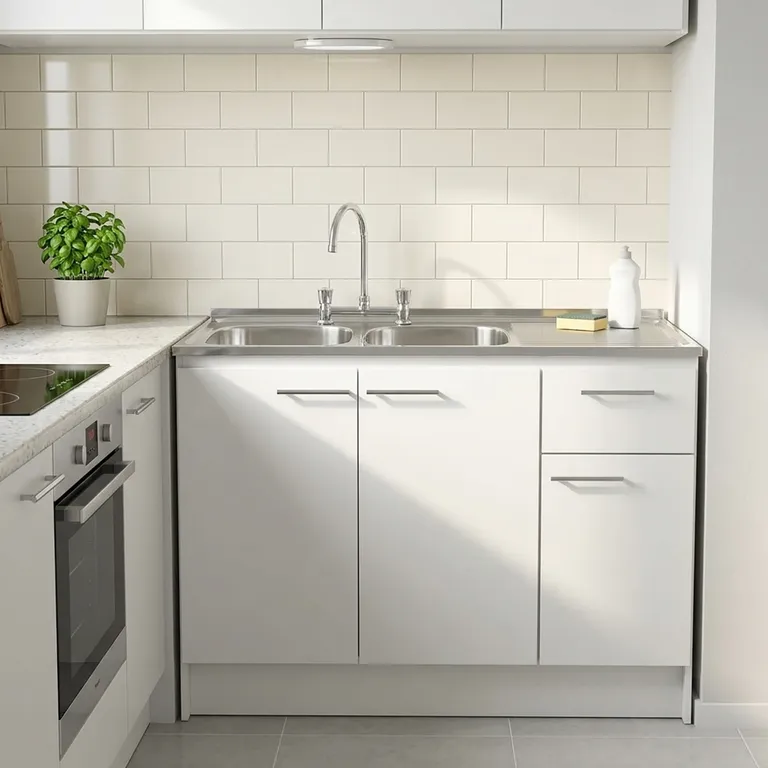 Kit mueble lavaplatos 120 cm derecho con rebalse