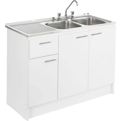 kit mueble lavaplatos 120 cm izquierdo con rebalse