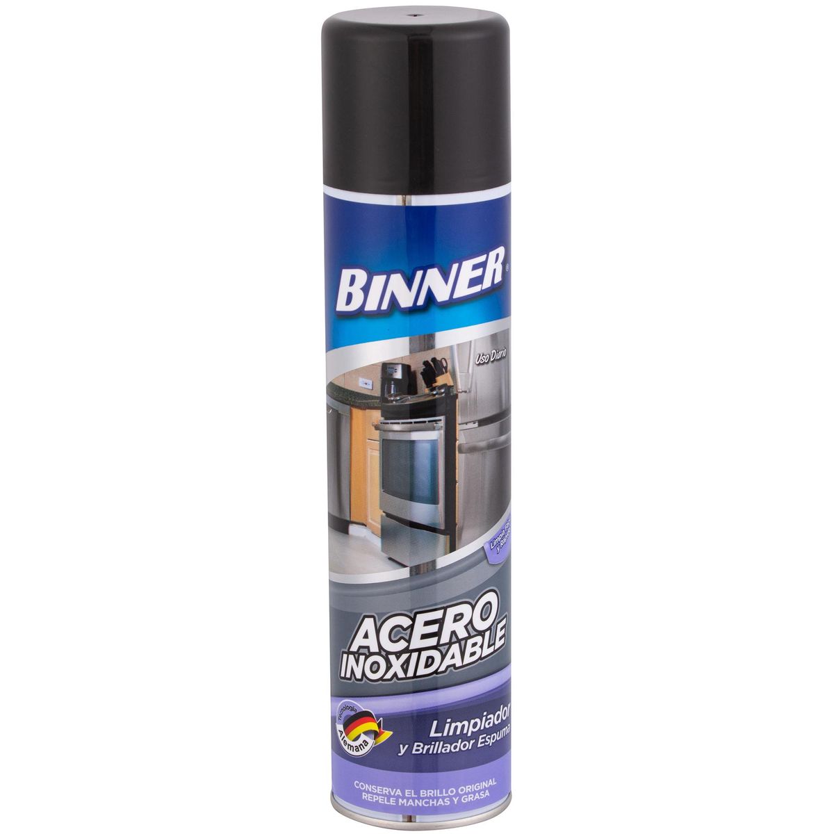 BINNER - Limpiador Spray Binner Inoxidable 400 ml Cocina y Electrodomésticos