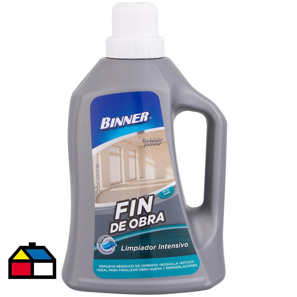 BINNER - Limpiador Fin de Obra Binner Remueve Cemento y Estuco 1 Litro