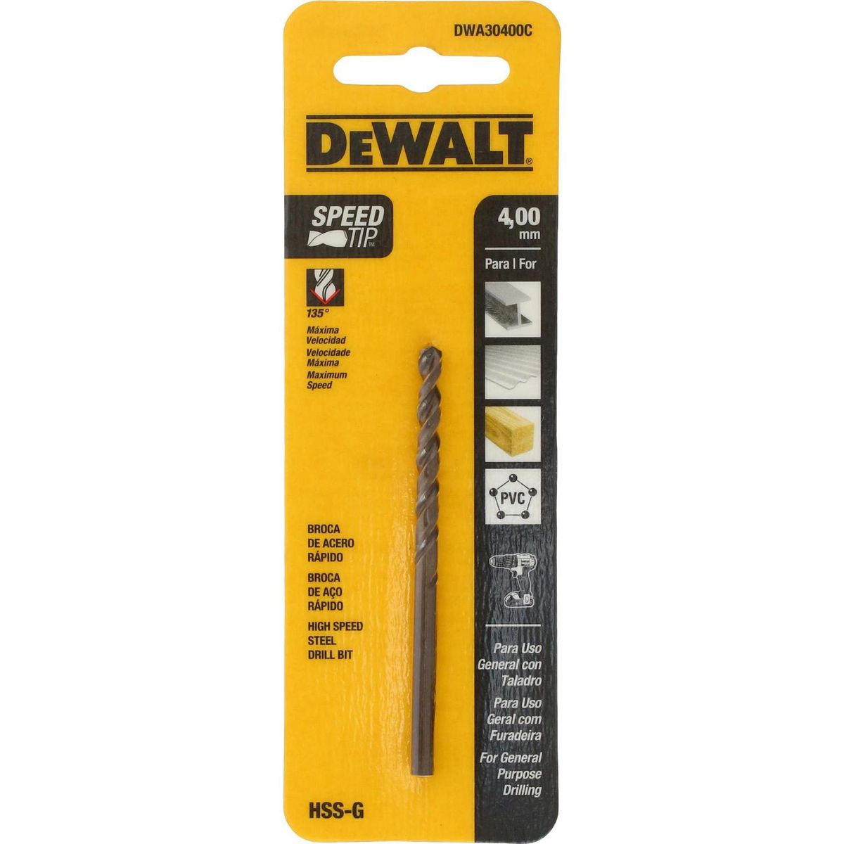 DEWALT - Broca HSS para metal 4x100 mm