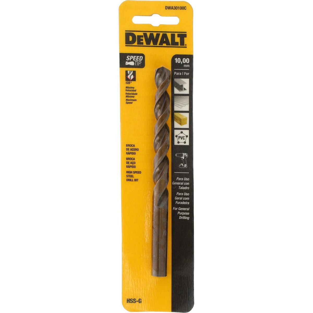 DEWALT - Broca HSS para metal 10x120 mm