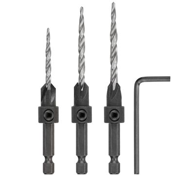 Set de brocas avellanadoras 3 unidades