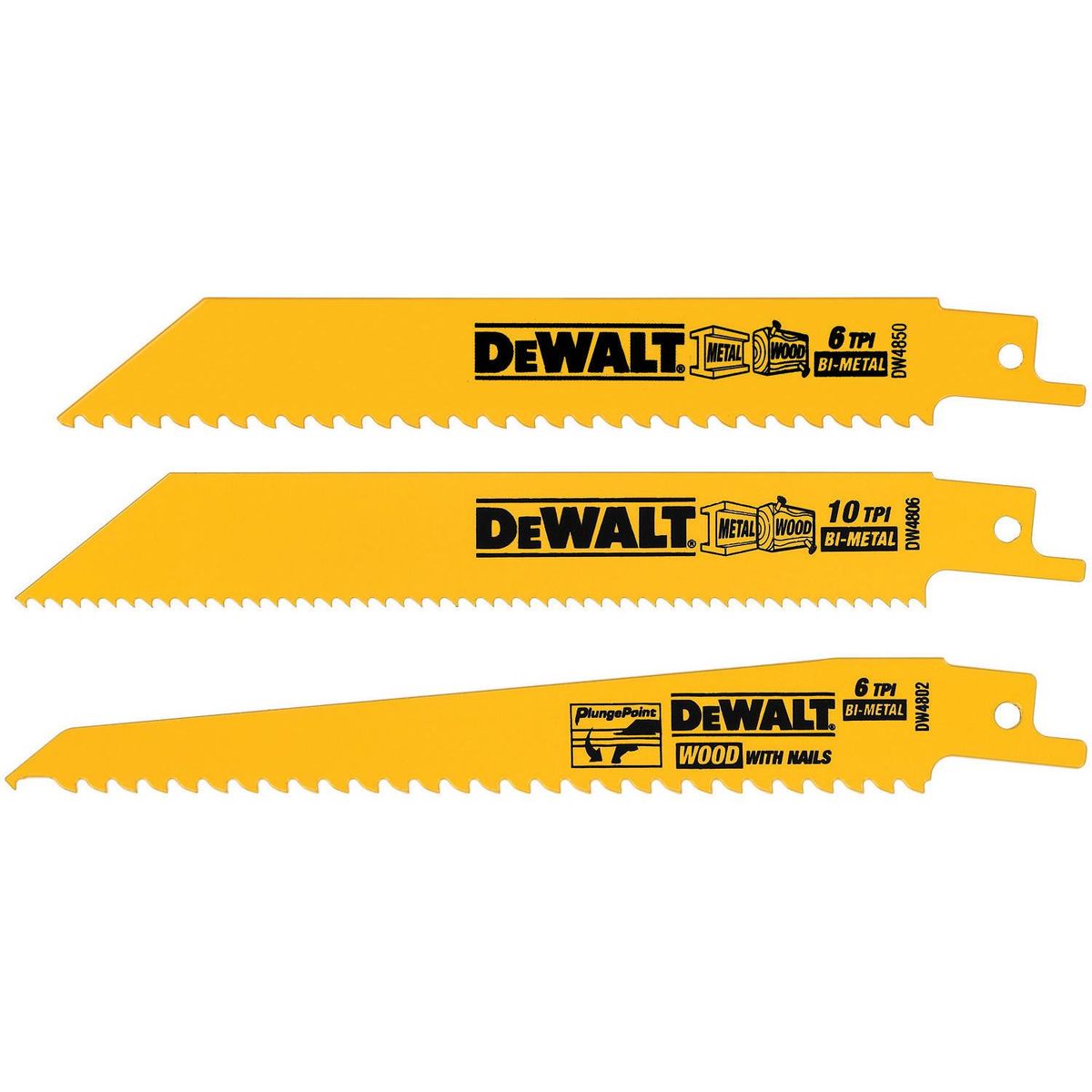DEWALT - Set 5 hojas Sierra Sable 6"