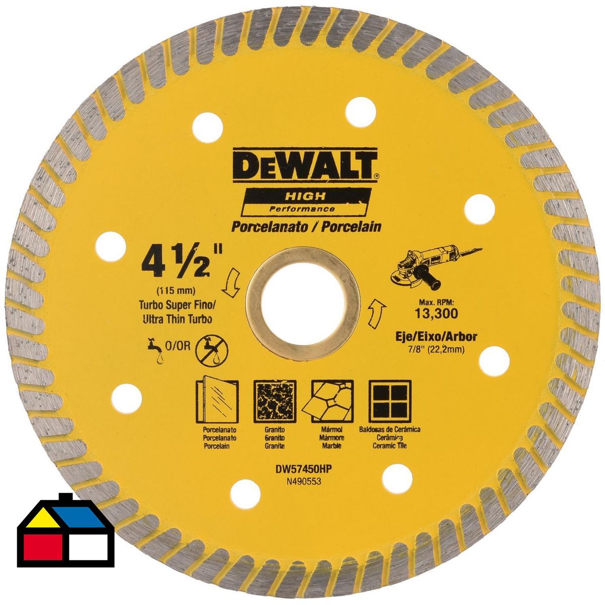 DEWALT - Disco de diamante 4 1/2" acero