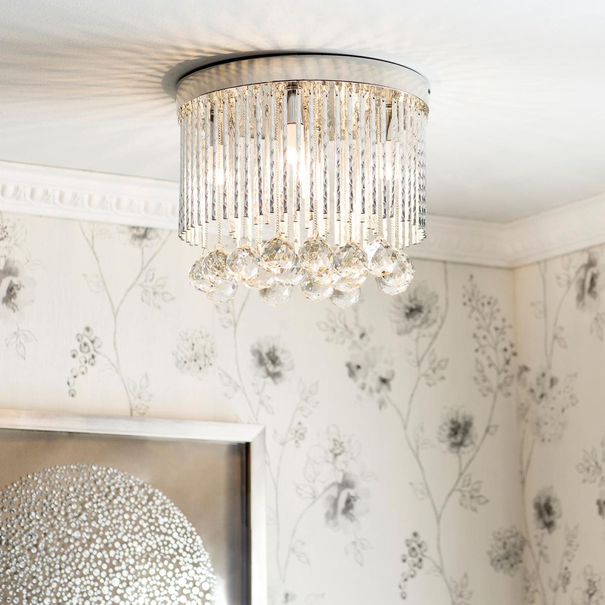 JUST HOME COLLECTION - Lámpara Techo Split 5 Luces Cristal