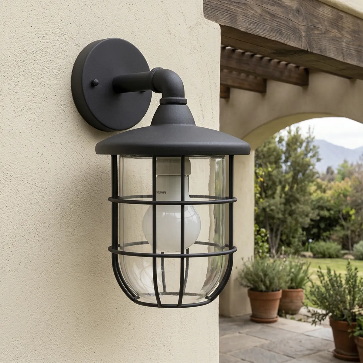 Apliqué de muro 60 W negro mate, marca JUST HOME COLLECTION - Foto Principal