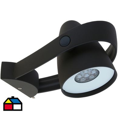 Farol de muro LED 6 W negro