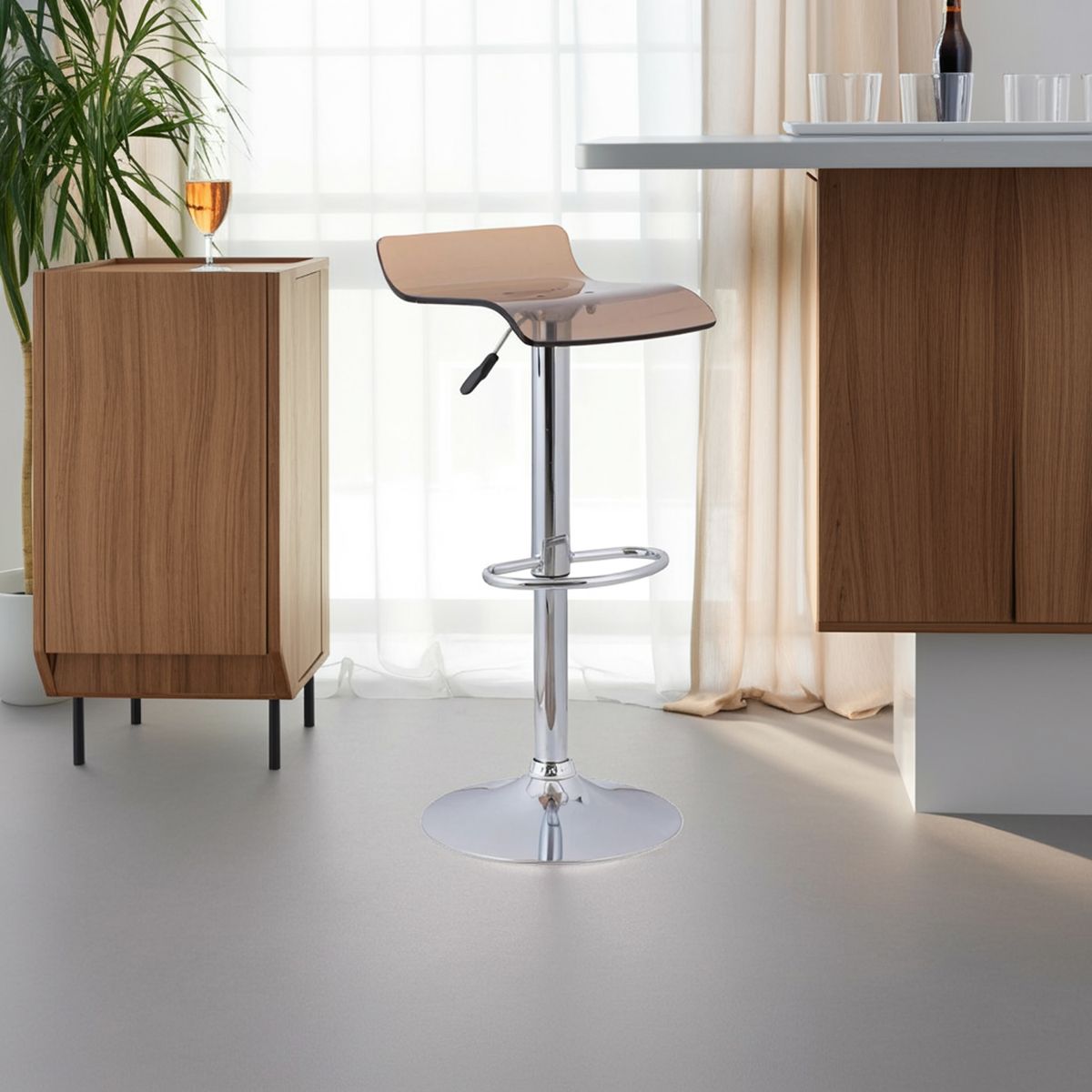 HC - Piso Bar Café/cromo 86x33x42.5 cm