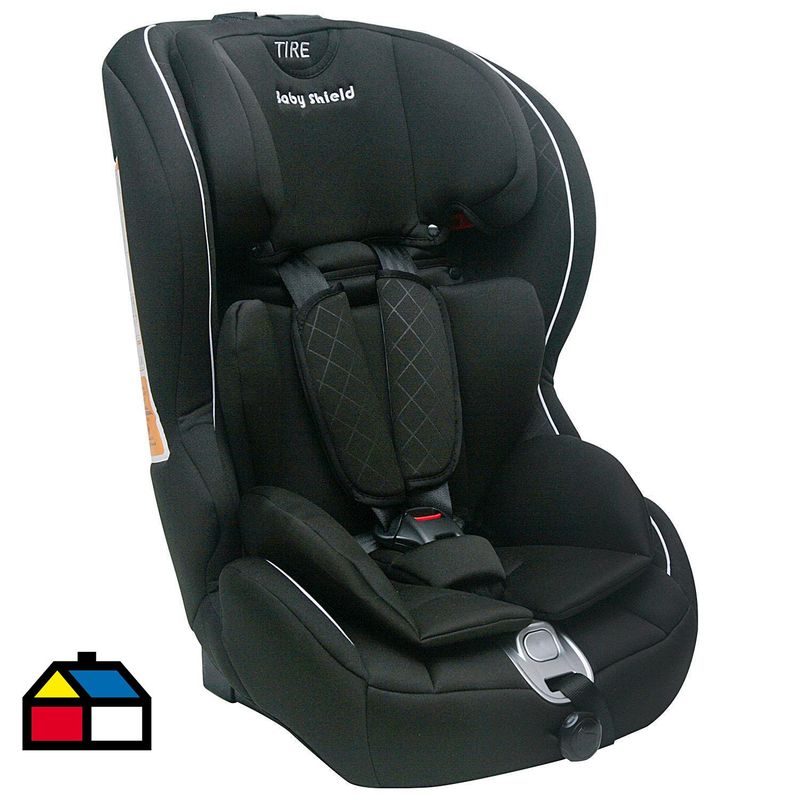 KIDSCOOL - Silla infantil para auto 1 a 5 años tela negro