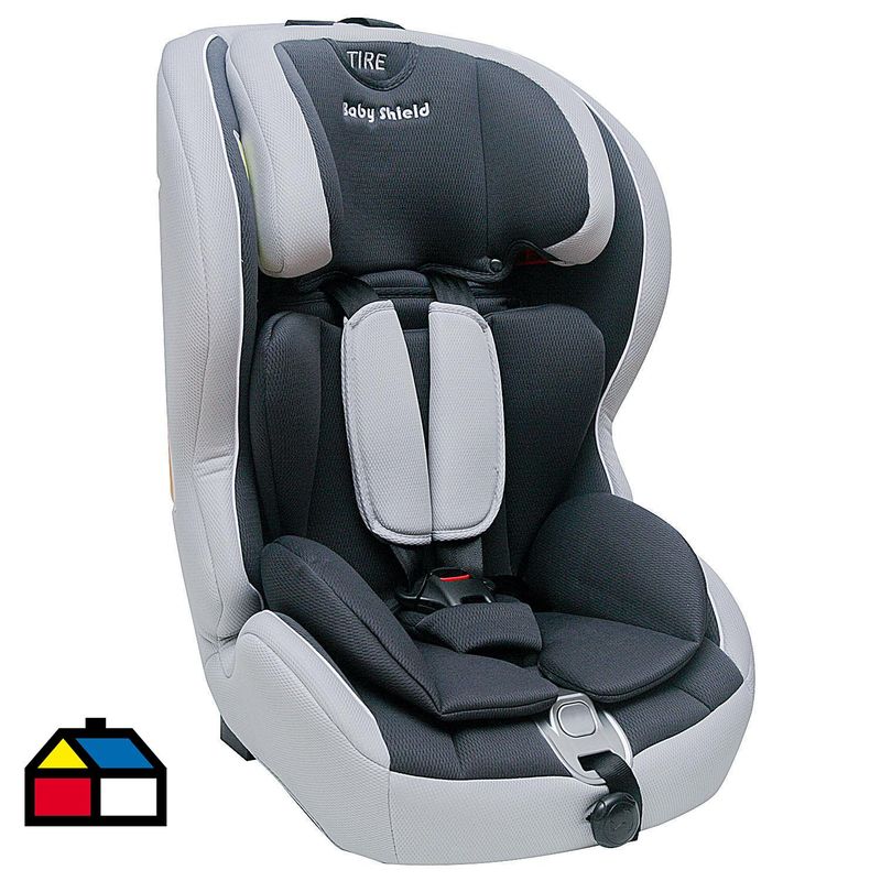KIDSCOOL - Silla infantil para auto 1 a 5 años tela gris