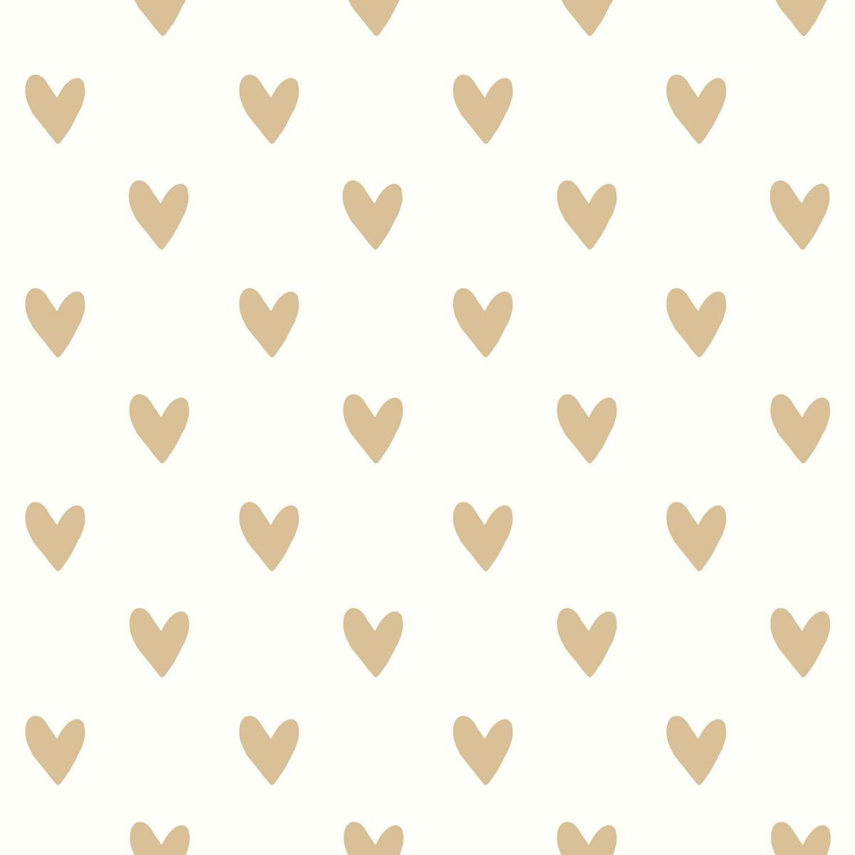 ROOMMATES - Rollos Adhesivos Reutilizables corazones dorados 52x503 cm