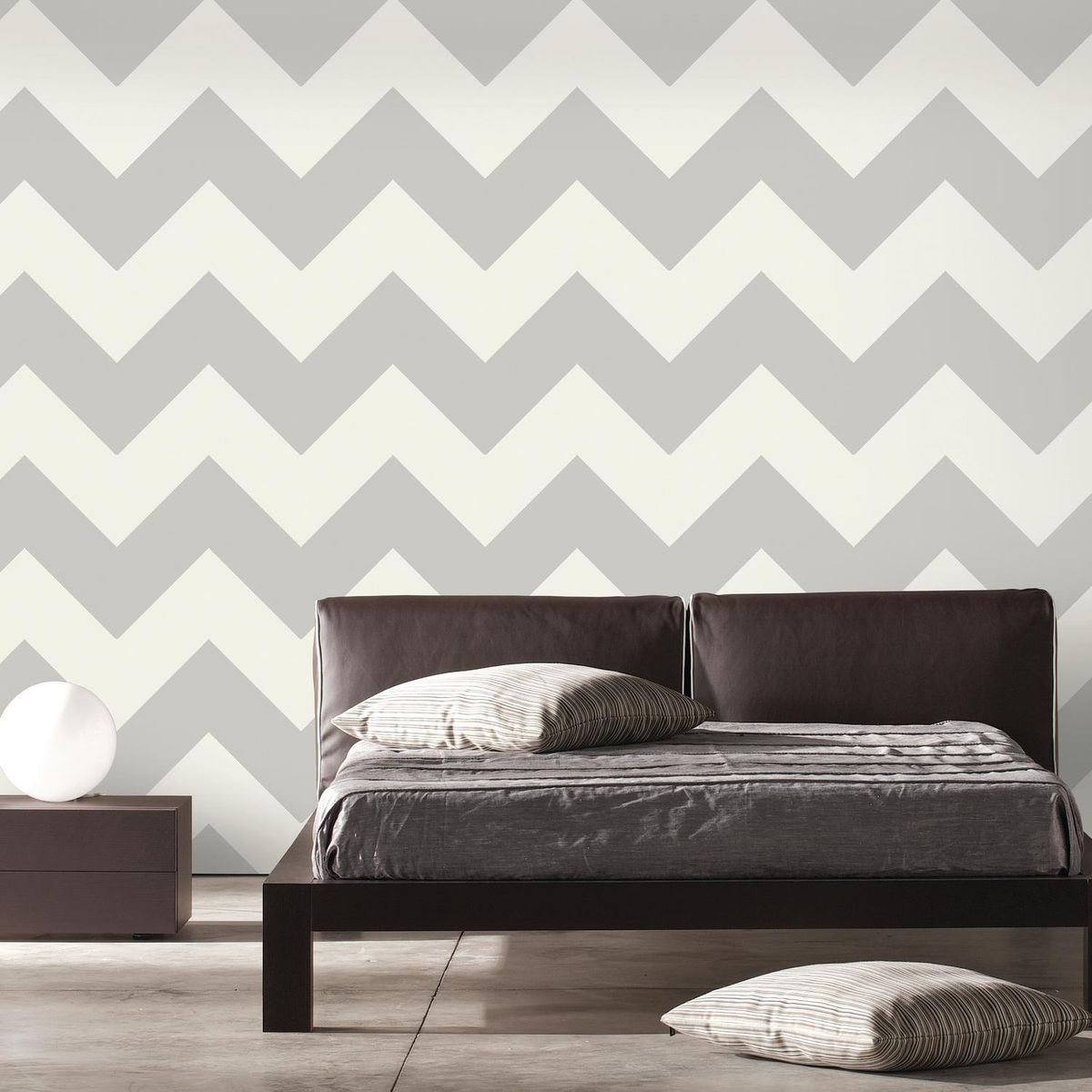 ROOMMATES - Rollos Adhesivos Reutilizables zigzag gris 52x503 cm