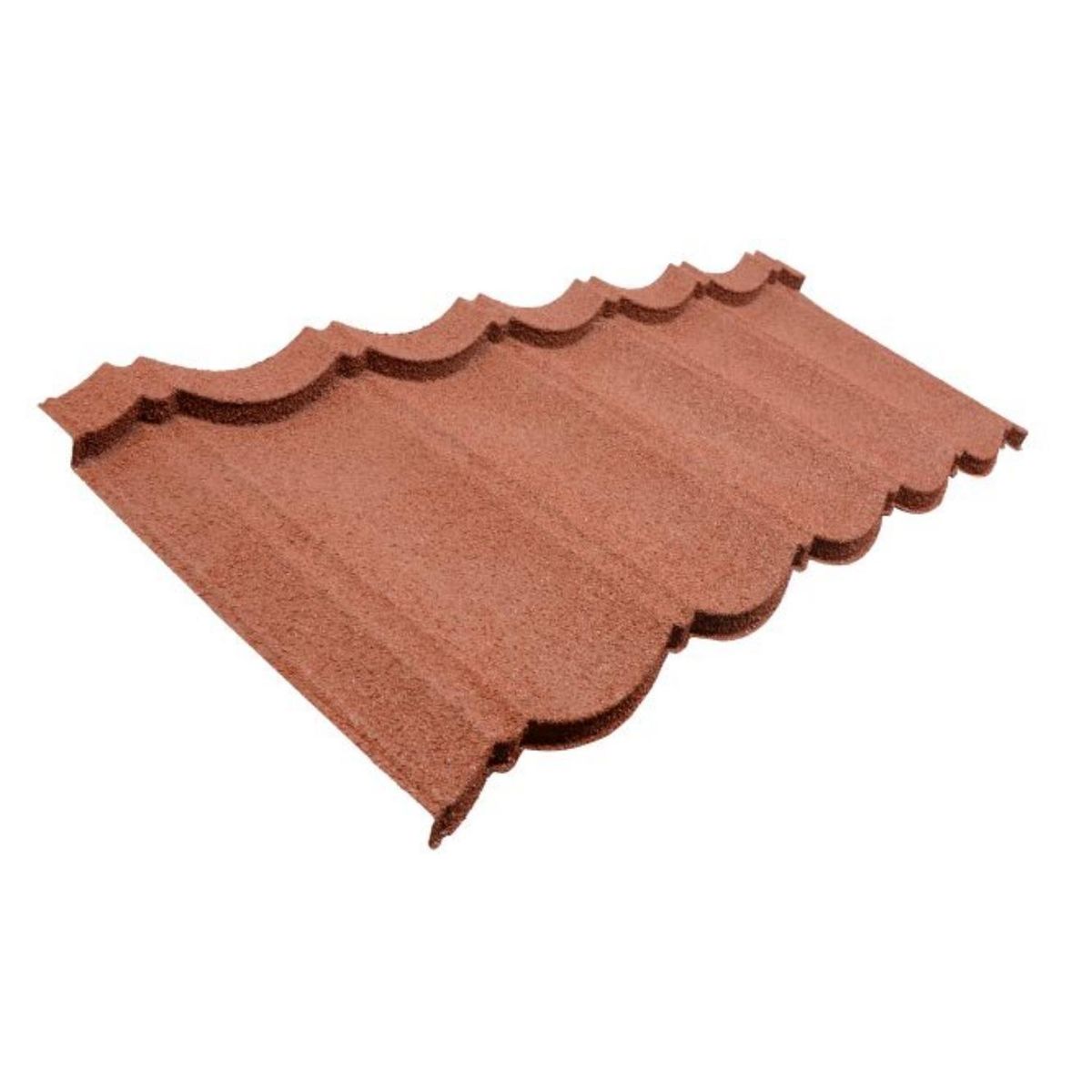 INPPA - Teja Gravillada Inppatex Base Zinc Aluminio 1.178x0.46 m 0.4 mm Rojo