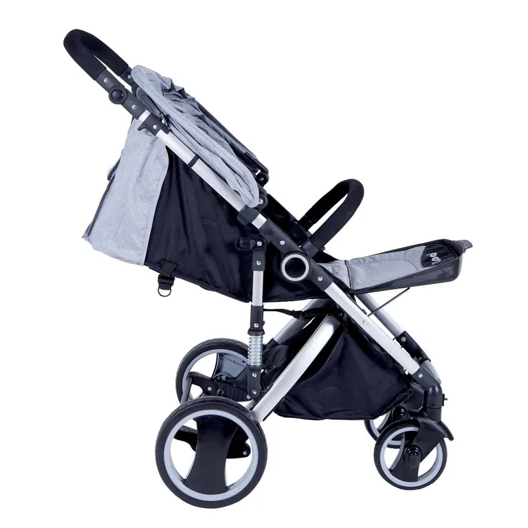 KIDSCOOL Coche de paseo 104x52x87 cm gris