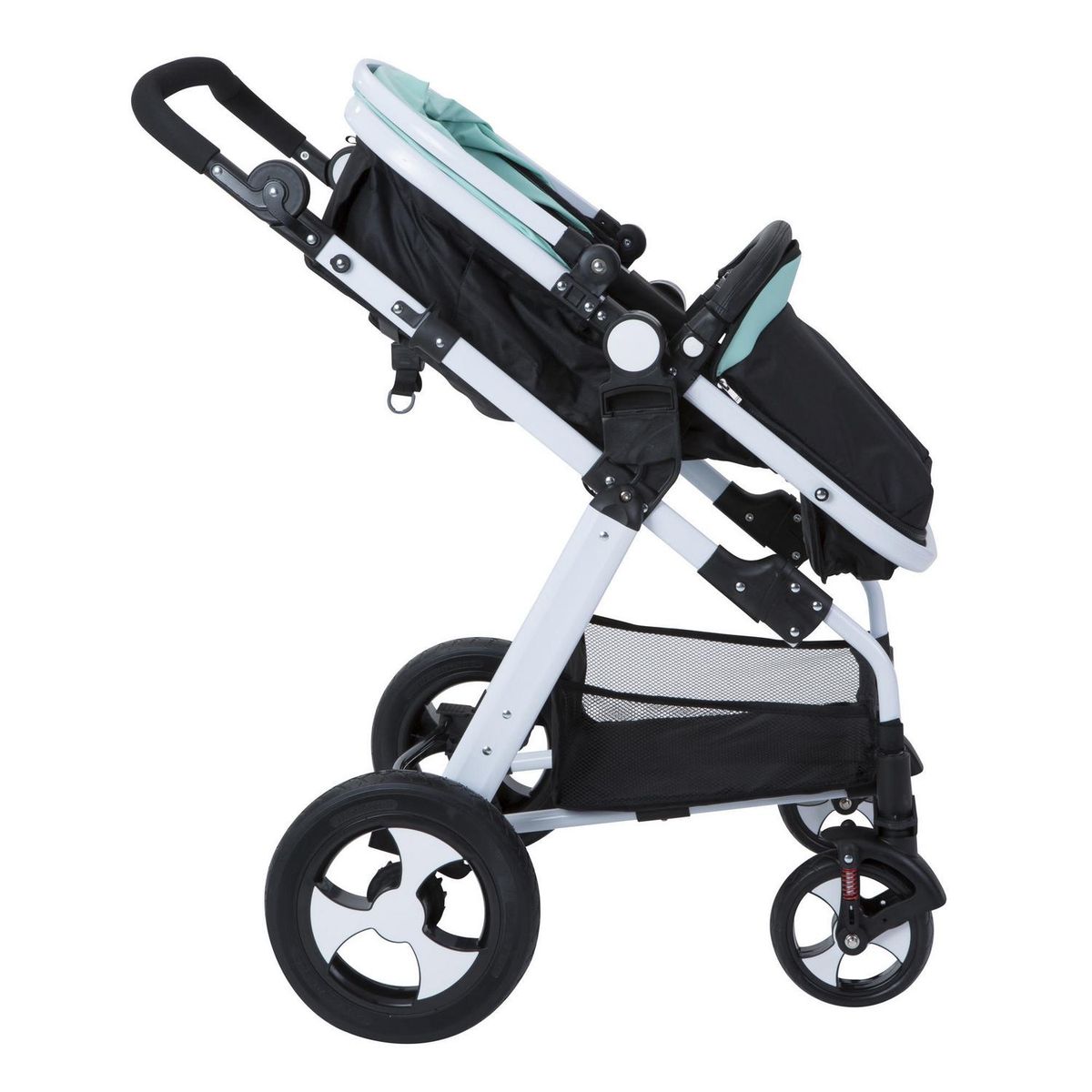 KIDSCOOL - Coche cuna de paseo 100x60x75 cm verde