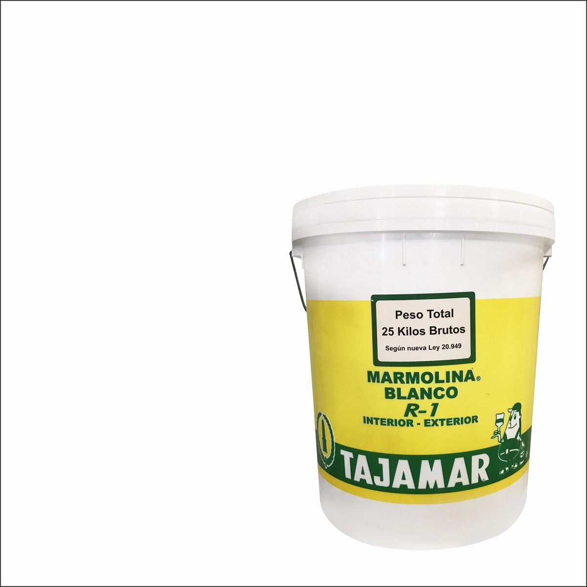 TAJAMAR - Revestimiento Marmolina Tajamar Blanco Texturado 25 Kg Muro