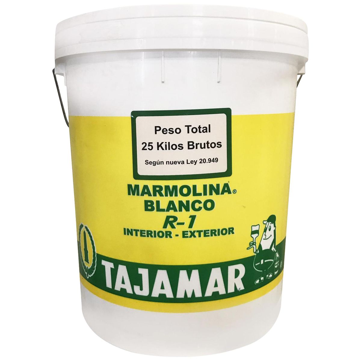 TAJAMAR - Revestimiento Marmolina Tajamar Blanco Texturado 25 Kg Muro