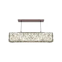 JUST HOME COLLECTION - Lámpara de colgar Ratán Rectangular Natural