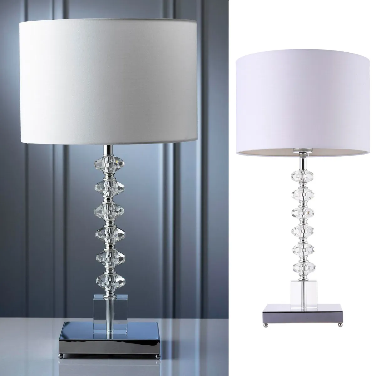 JUST HOME COLLECTION - Lámpara Mesa Merida Blanco 36x65 cm