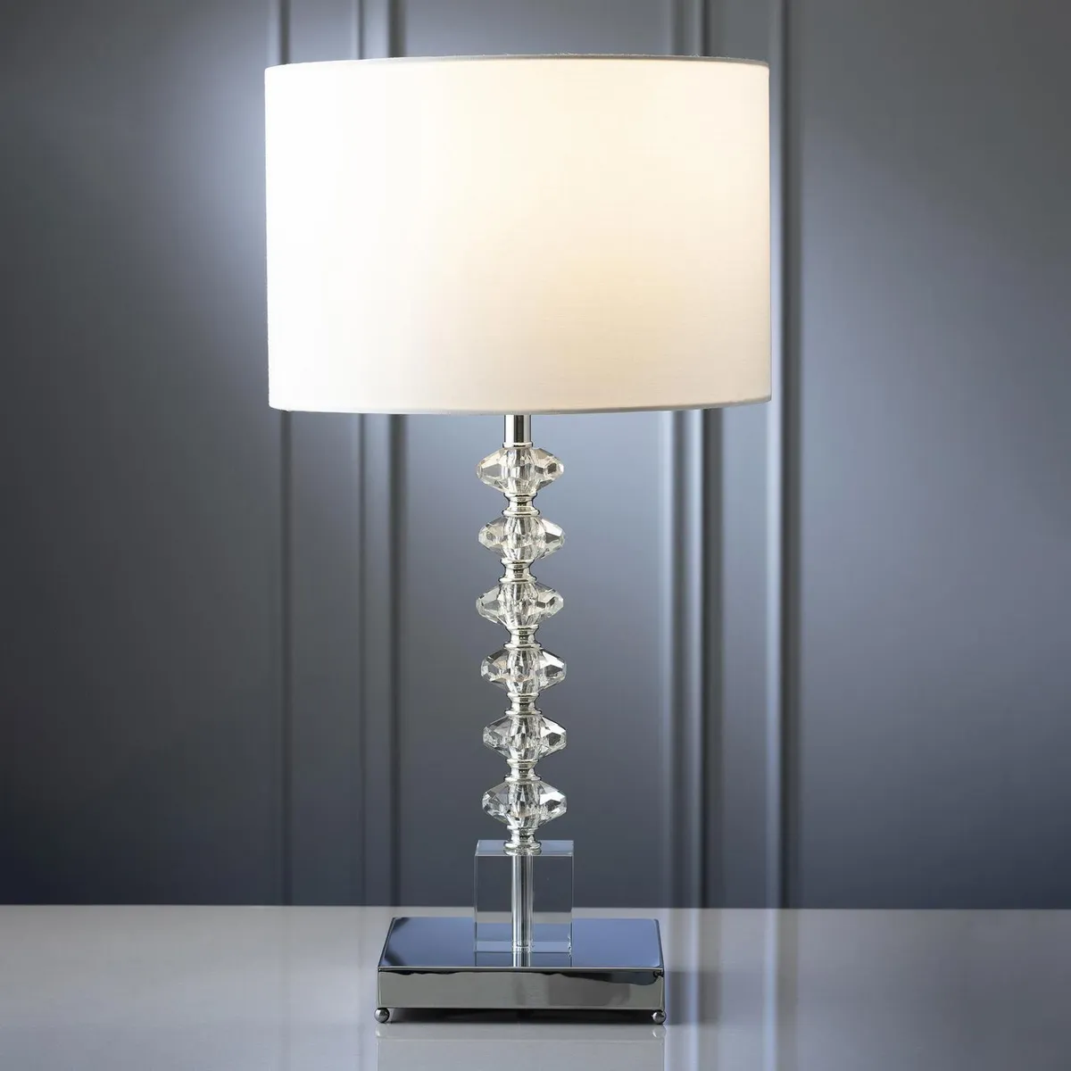 JUST HOME COLLECTION - Lámpara Mesa Merida Blanco 36x65 cm