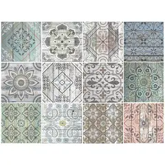 VALDECO - Sticker decorativo Kayú 15x15 cm 12 unidades