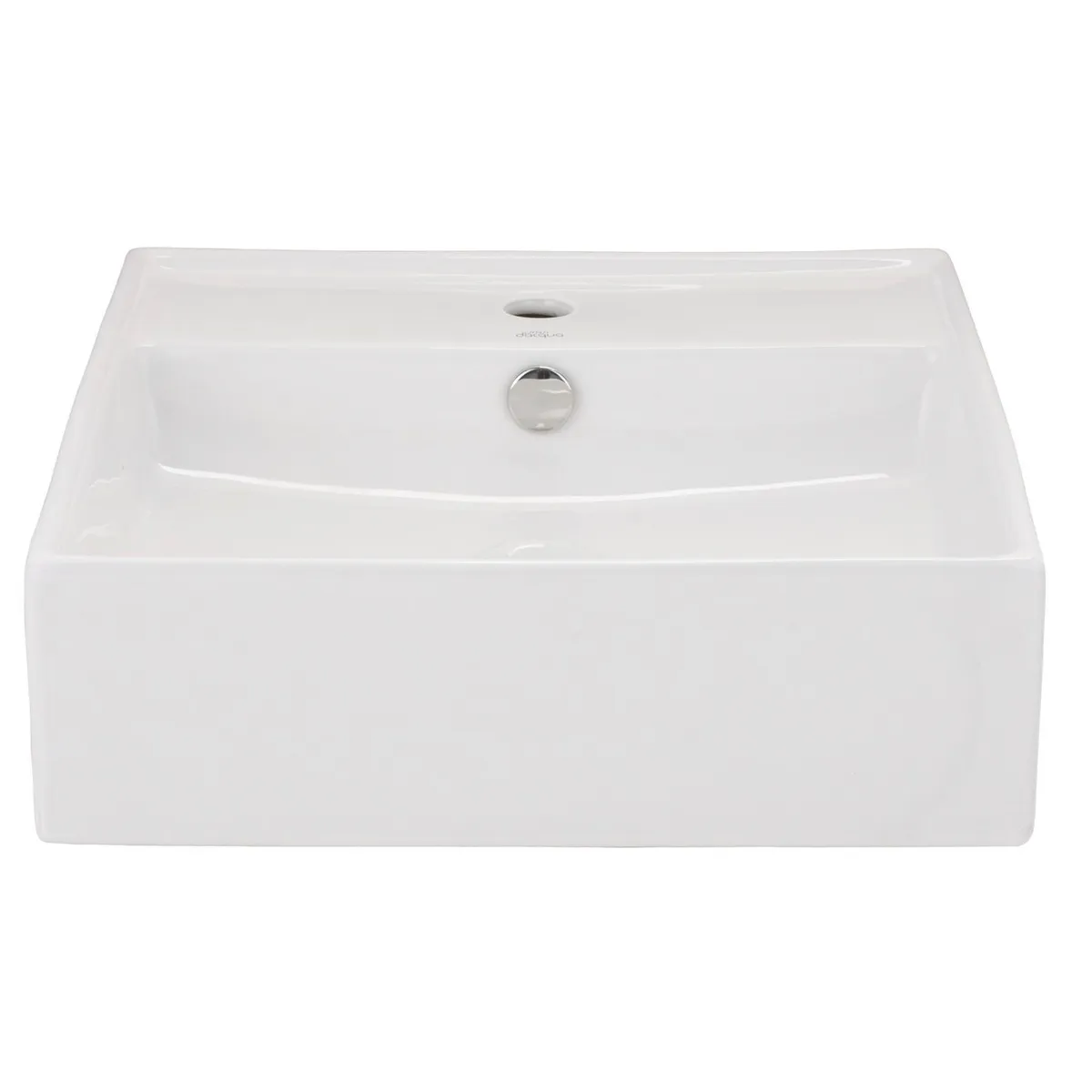 SENSI DACQUA - Lavamanos a Muro Forma Cuadrada Loza 46x13.5x46 cm Blanco