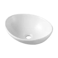 SENSI DACQUA - Lavamanos con Forma Ovalada Loza 40x14.5x33.5 cm Blanco