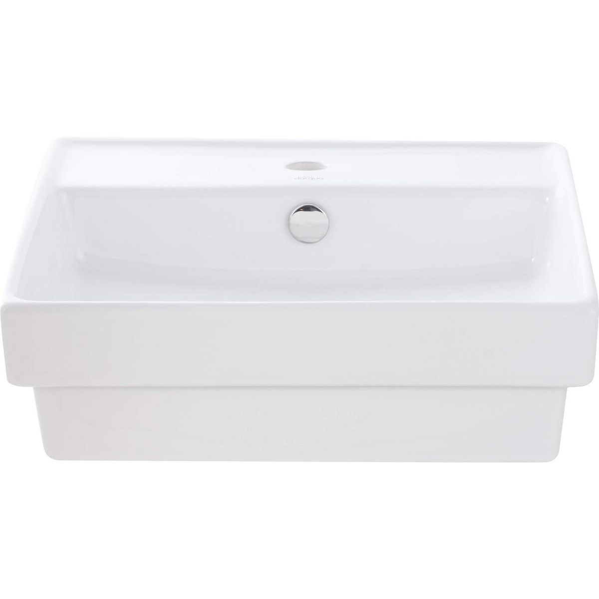SENSI DACQUA - Lavamanos Forma Cuadrada Loza 47x14.5x46.5 cm Blanco