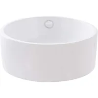 Lavamanos Forma Redonda Loza 41.5x16x41.5 cm Blanco