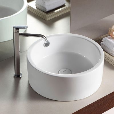 Imagen 2 del producto Lavamanos Forma Redonda Loza 41.5x16x41.5 cm Blanco