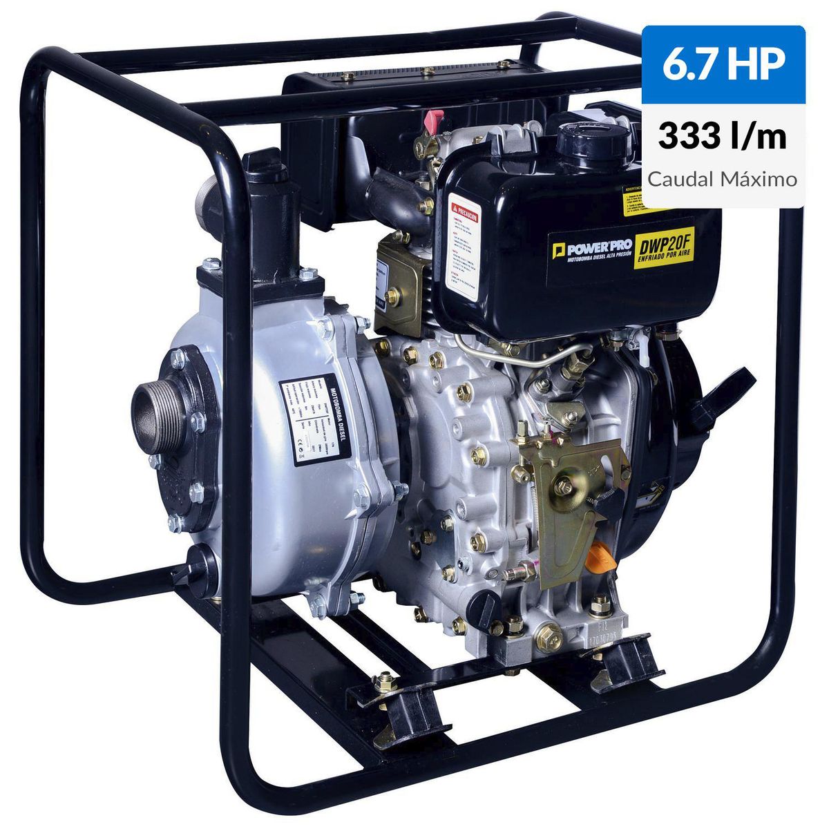 POWER PRO - Motobomba 2" a diesel 6,7HP alta presión