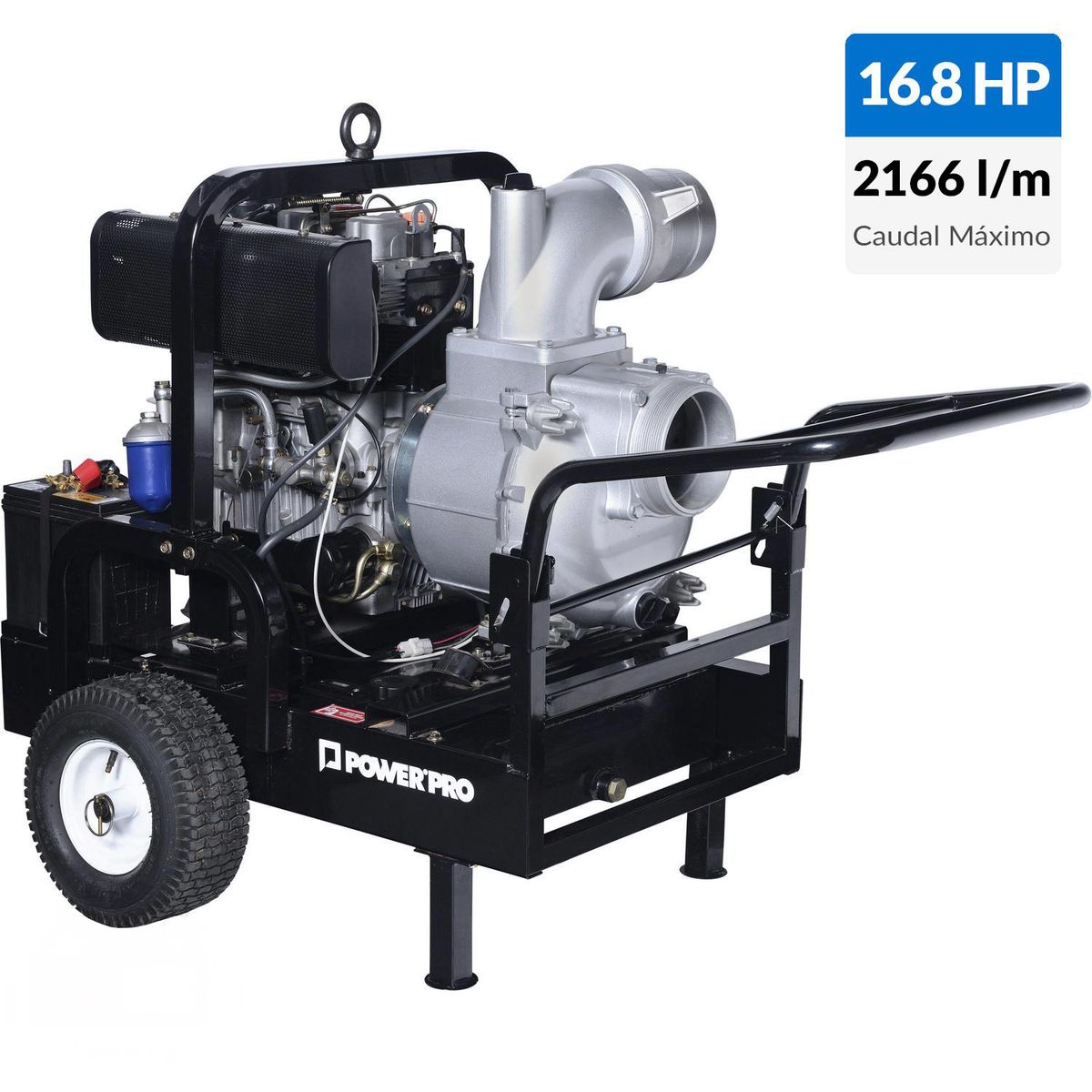 POWER PRO - Motobomba 6" a diesel 16,8HP partida eléctrica