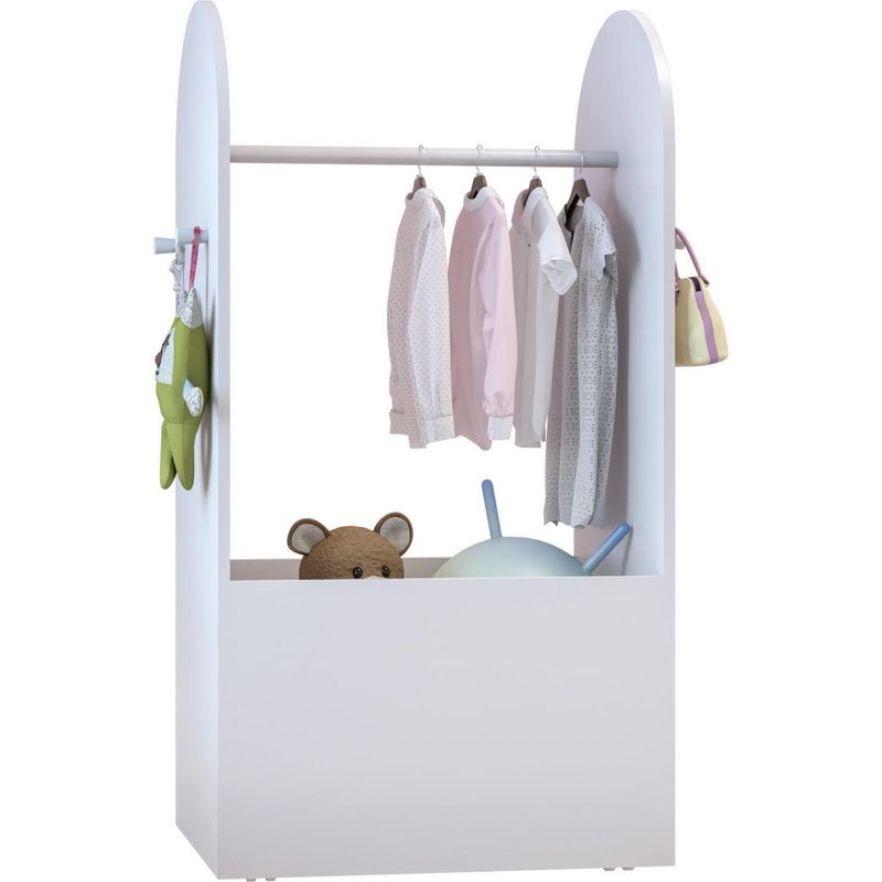 KIDSCOOL - Perchero Organizador Madera Blanco