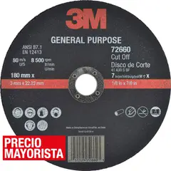 3M - Disco de corte 7" grano abrasivo