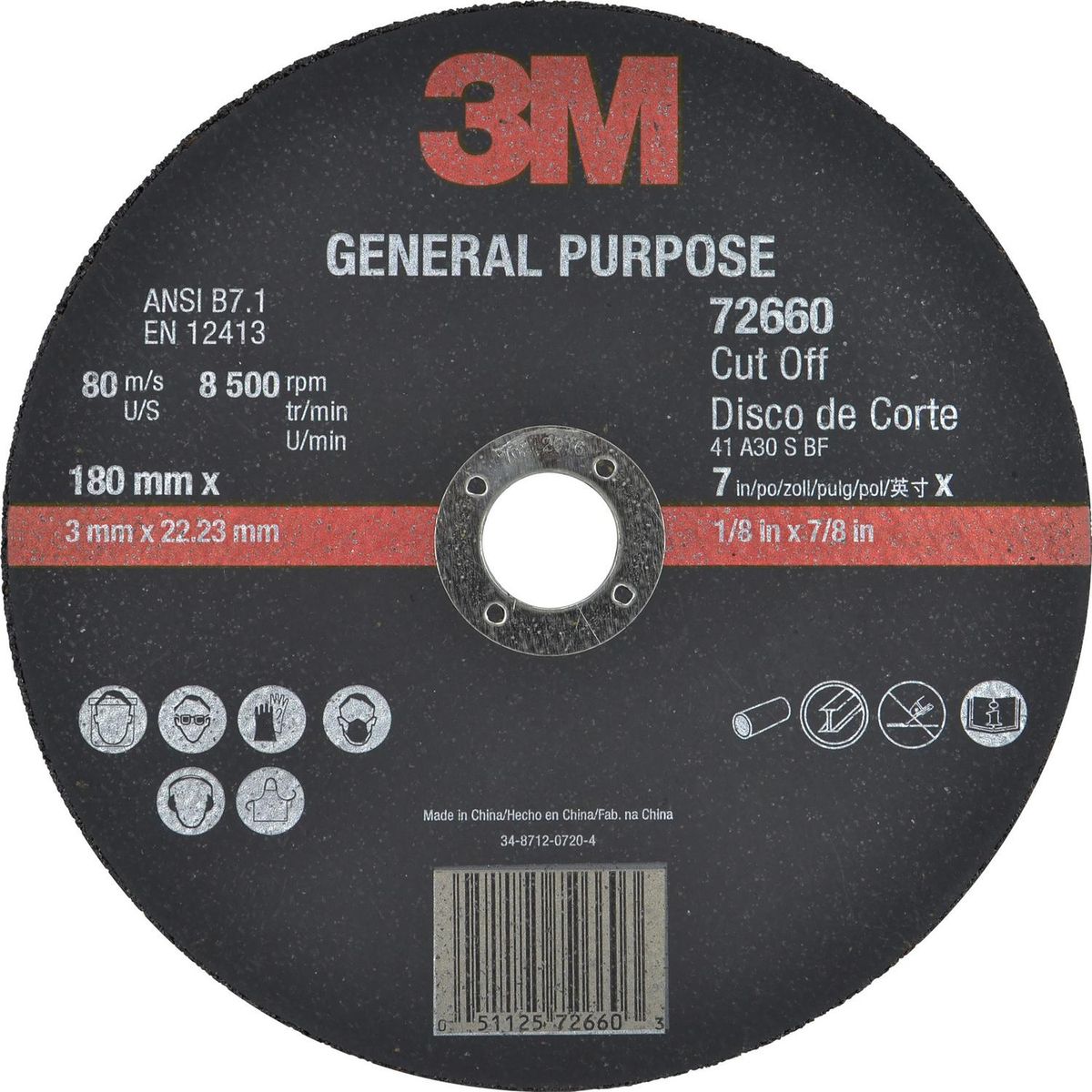 3M - Disco de corte 7" grano abrasivo