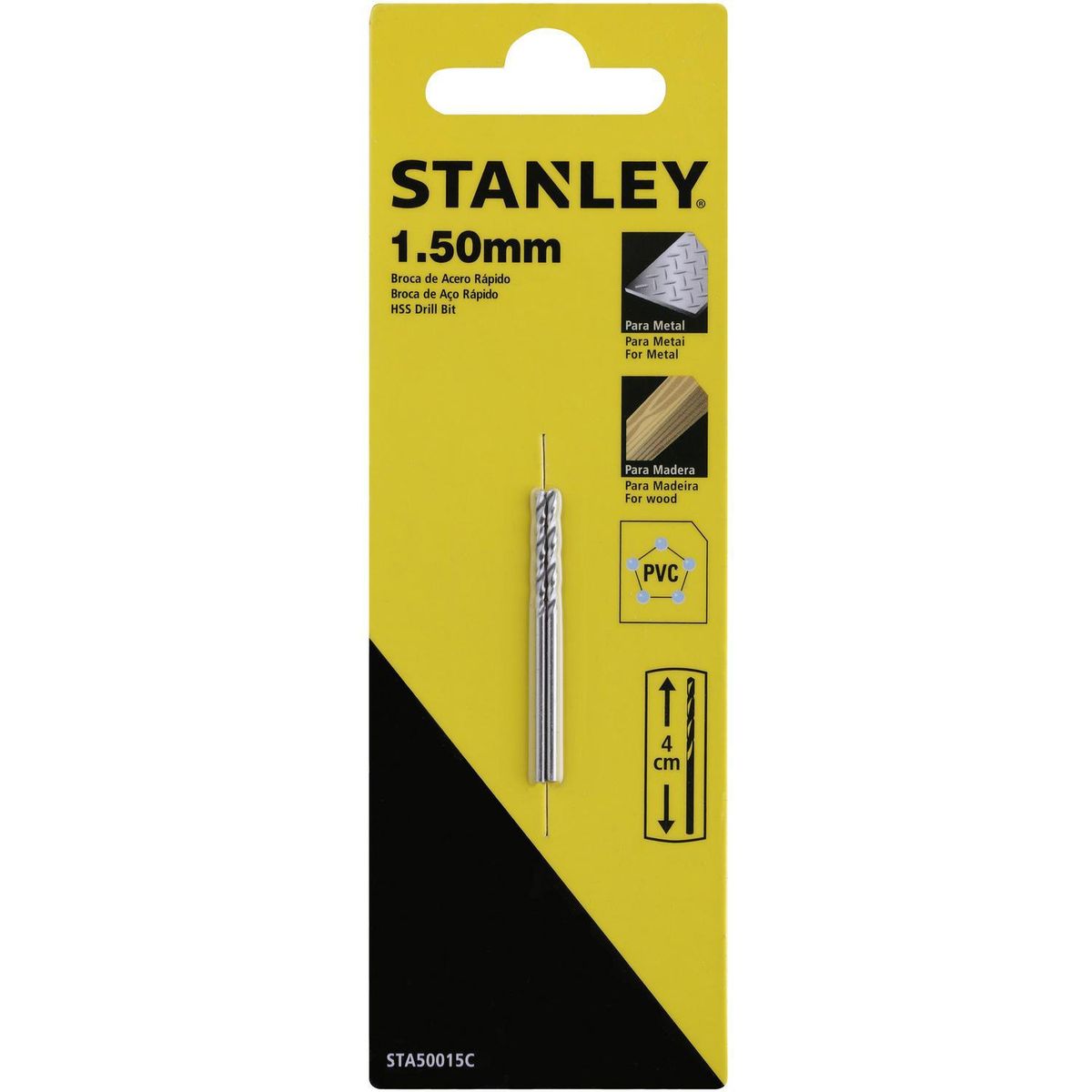 STANLEY - Broca HSS para metal 1,5x40 mm