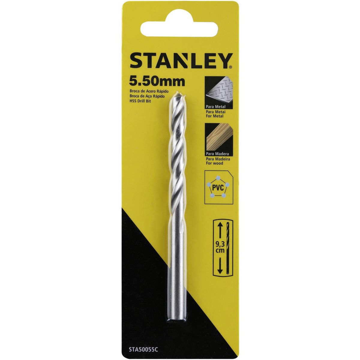STANLEY - Broca HSS para metal 5,5x93 mm