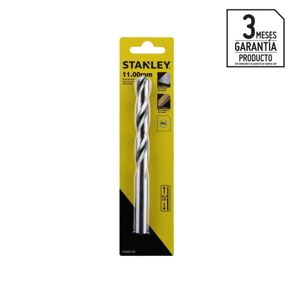 Broca HSS para metal 11x142 mm, marca STANLEY - Foto Principal