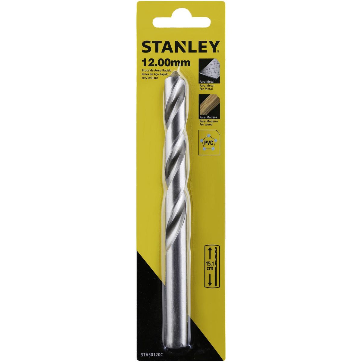 STANLEY - Broca HSS para metal 12x151 mm