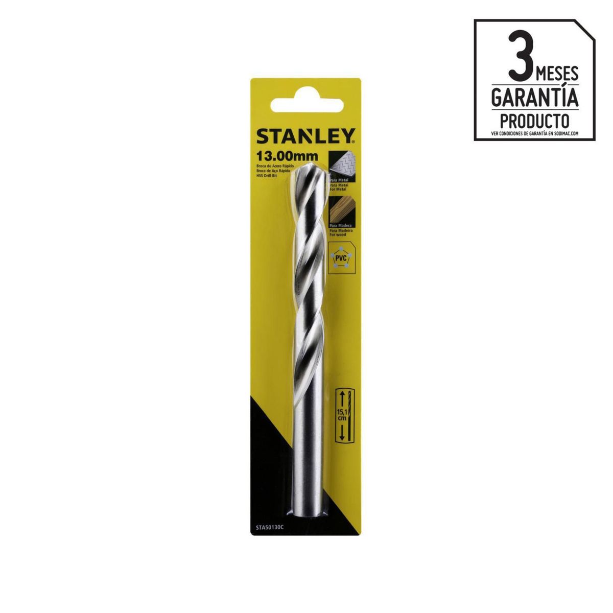 STANLEY - Broca hss para Metal 13 mmx160 mm