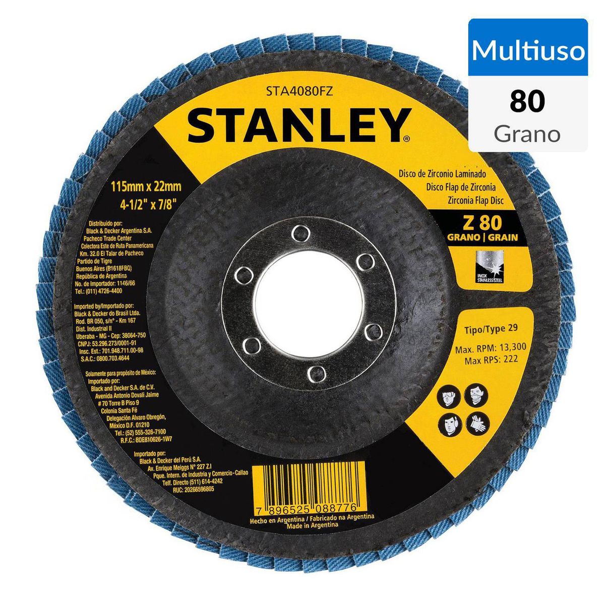 STANLEY - Disco De Lija Traslapado 4,5"