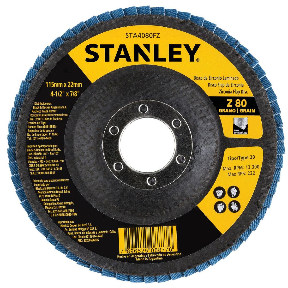 STANLEY - Disco De Lija Traslapado 4,5"