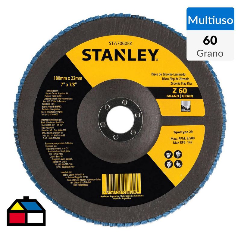 STANLEY - Disco de lija traslapado 7"