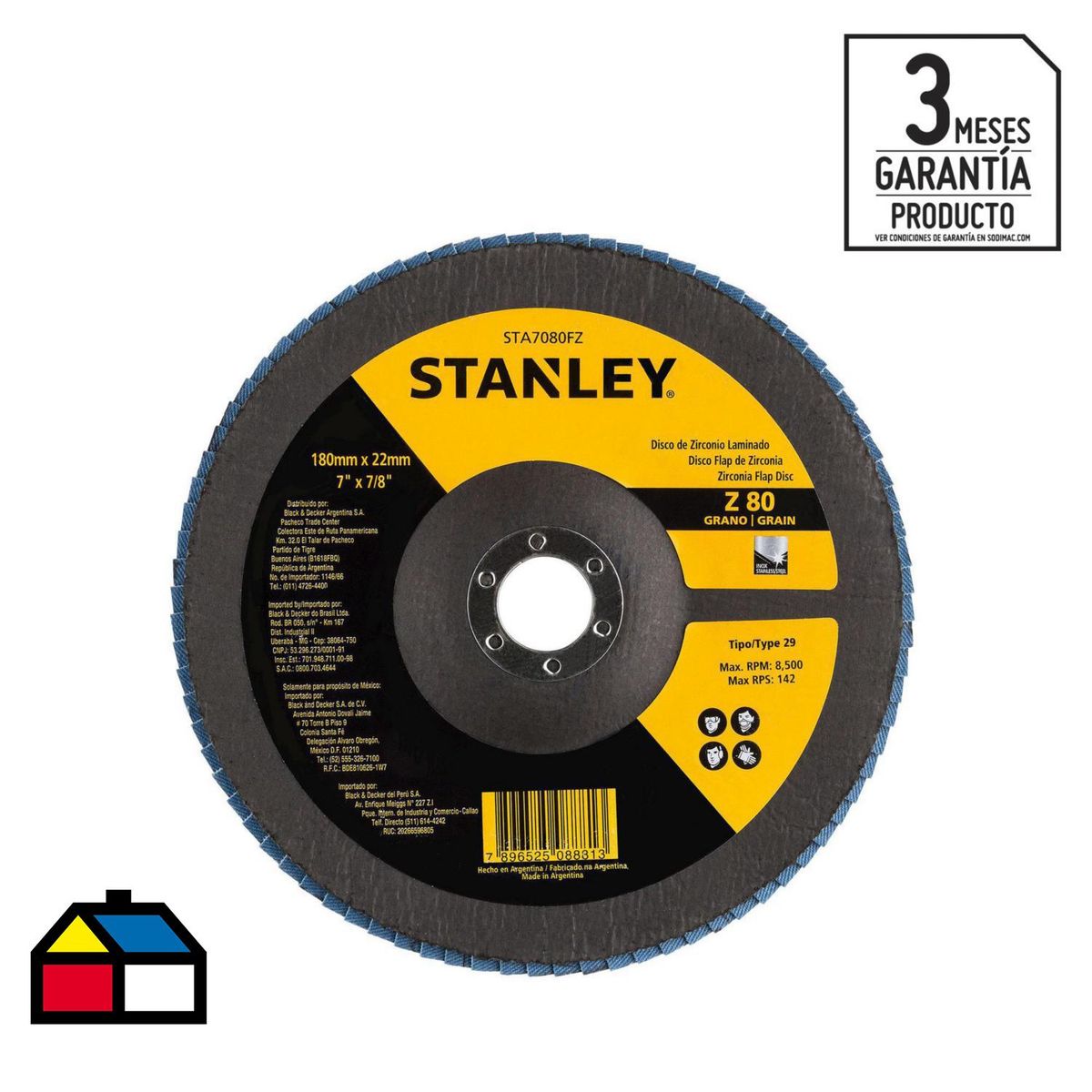 STANLEY - Disco de lija traslapado 7"