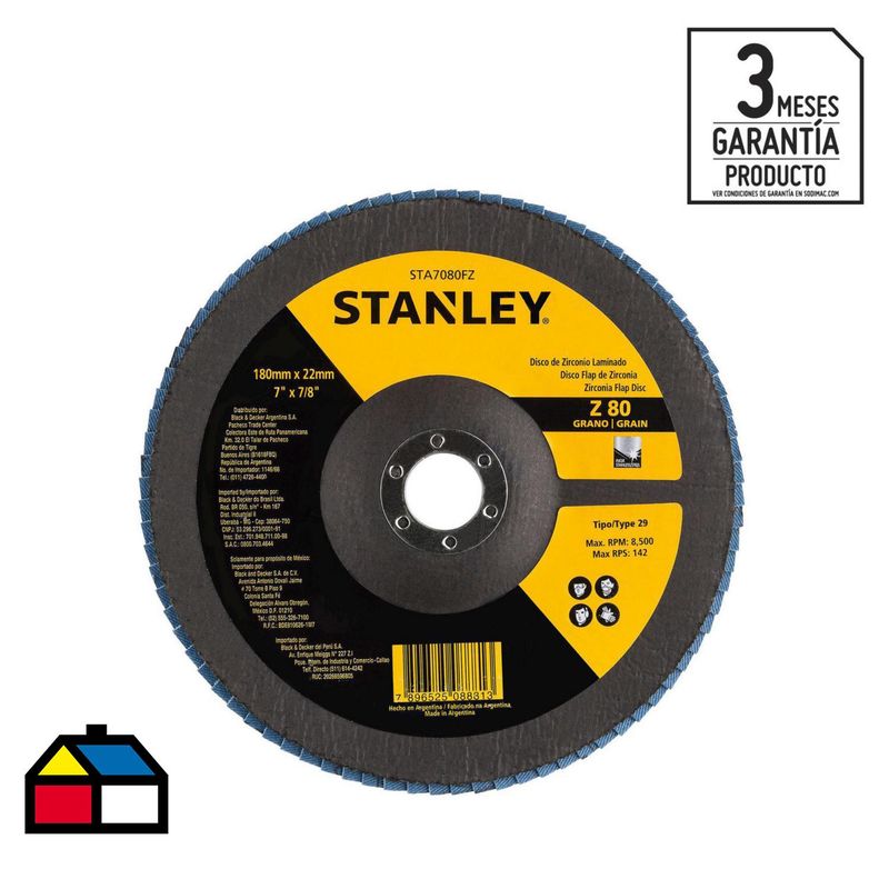 STANLEY - Disco de lija traslapado 7"