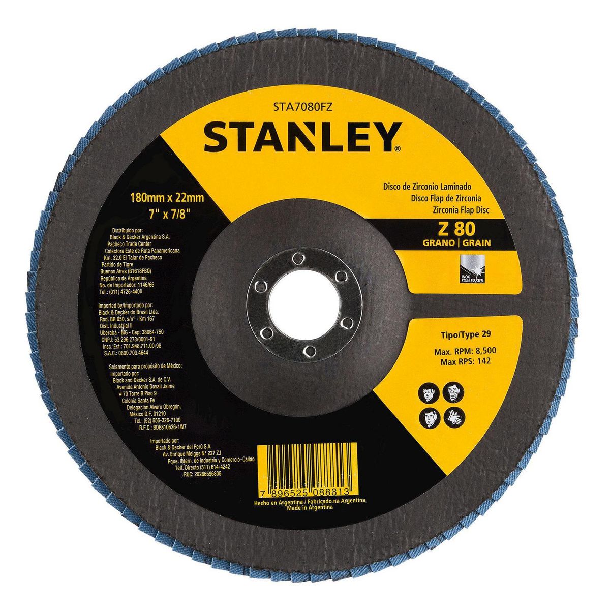 STANLEY - Disco de lija traslapado 7"
