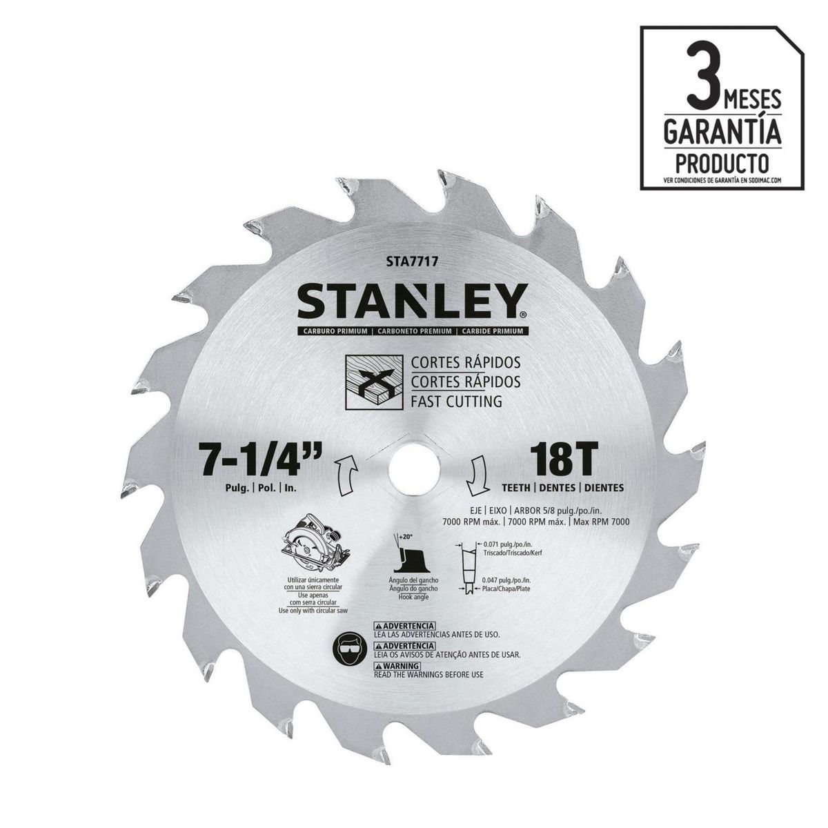 STANLEY - Disco de sierra 7 1/4"